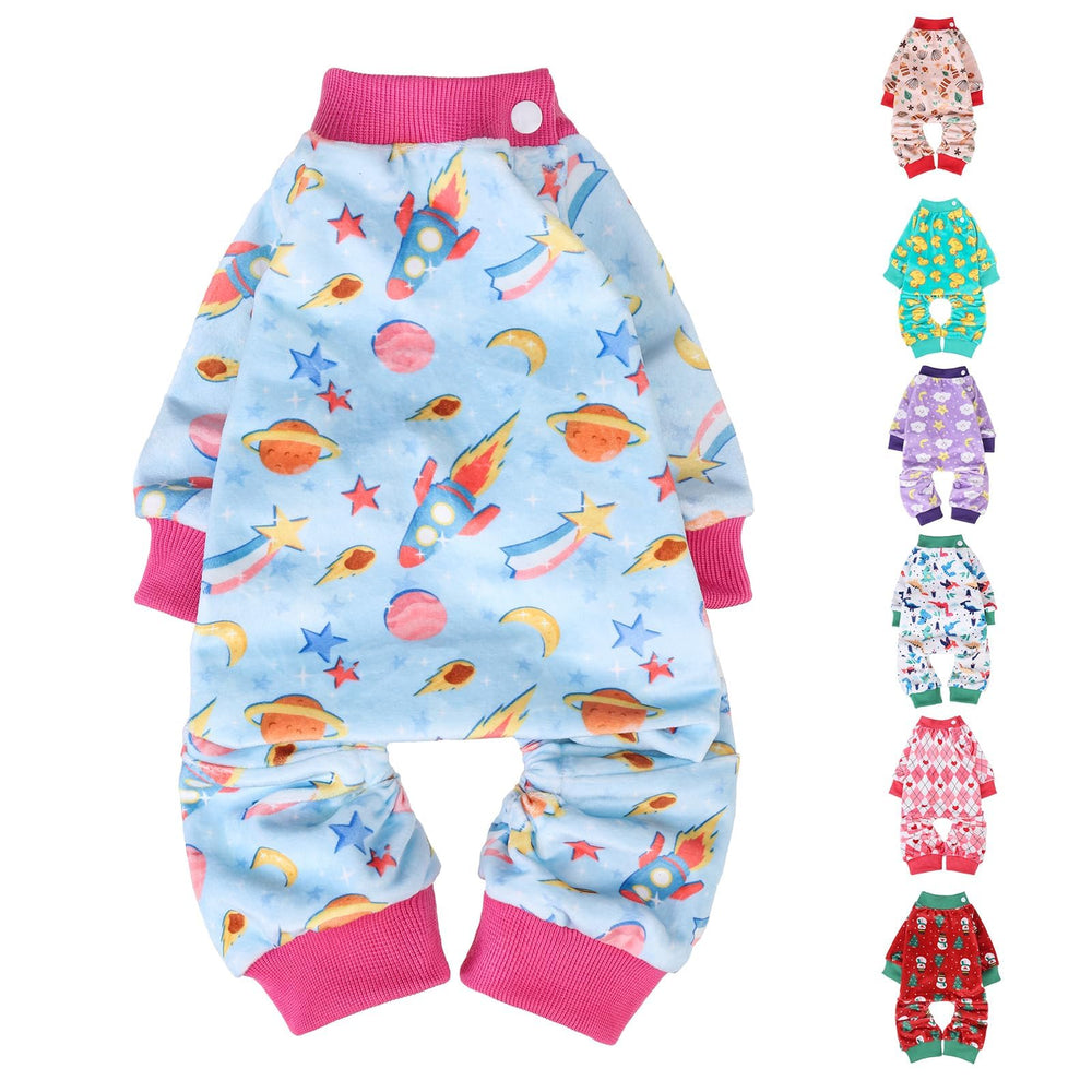 Pijama BEAUTYZOO para perro XS en terciopelo cristal, cómodo y cálido para dormir.