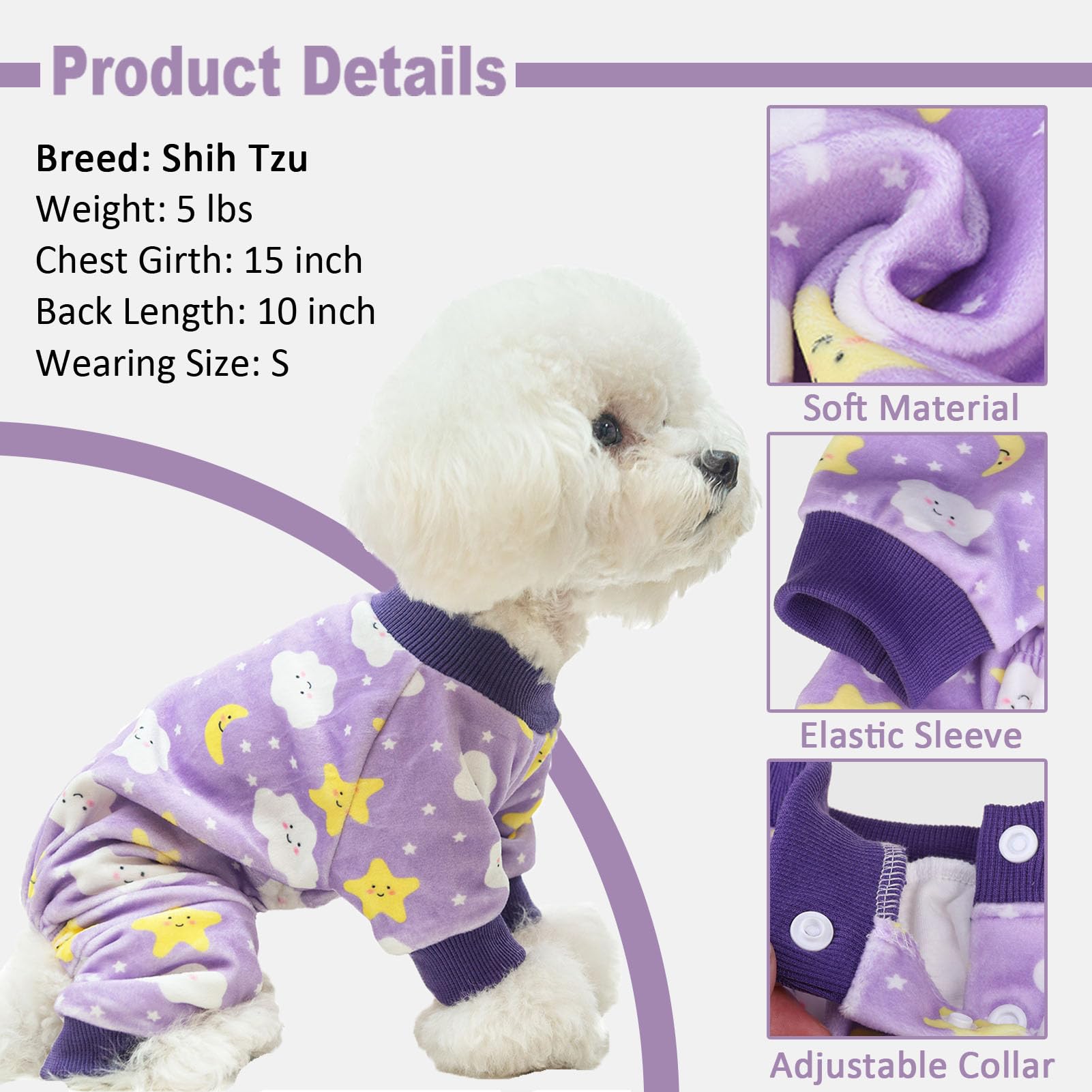 BEAUTYZOO pijama terciopelo cristal XS, seguridad y elegancia para paseos nocturnos.