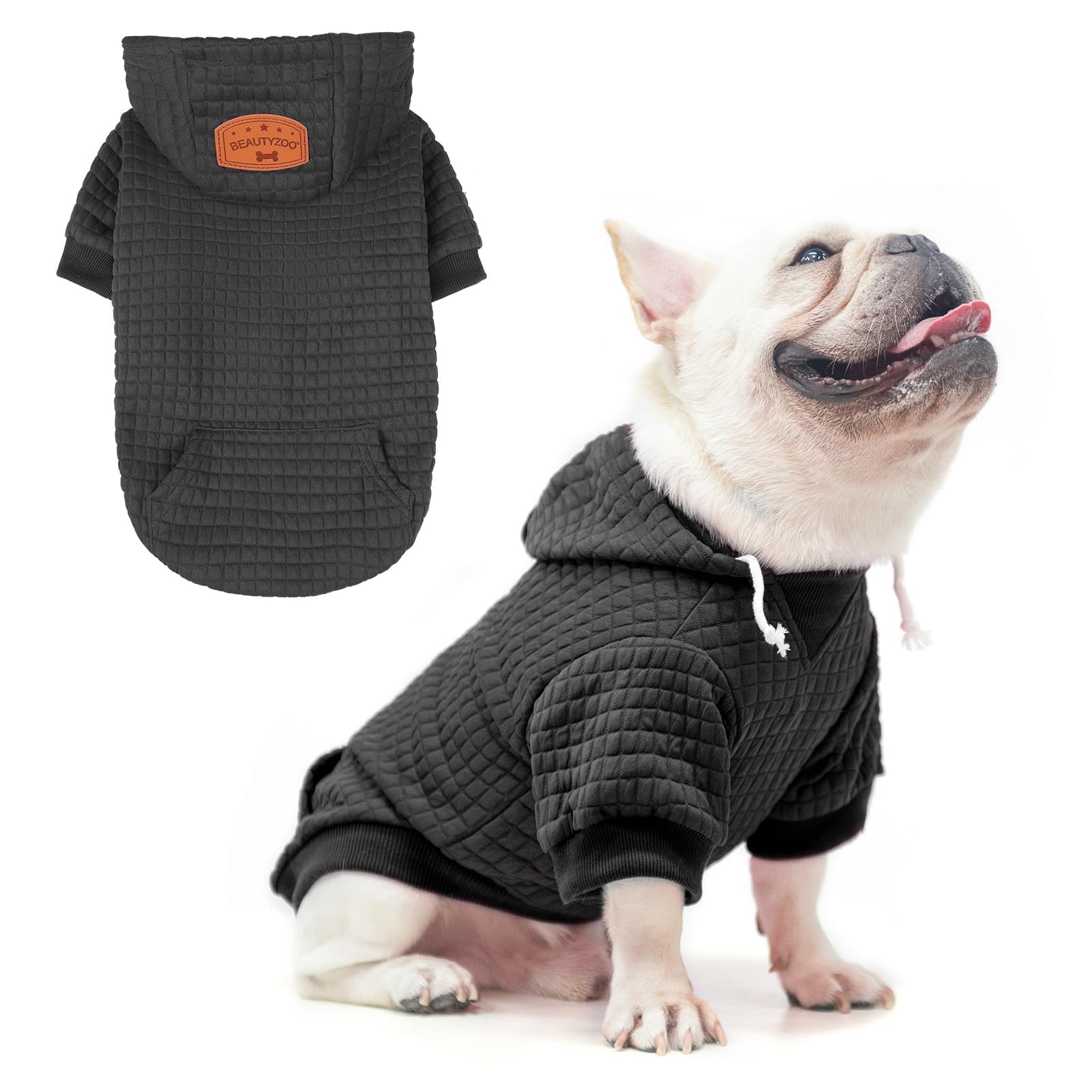 BEAUTYZOO sudadera para perro con capucha, abrigada para paseos invernales