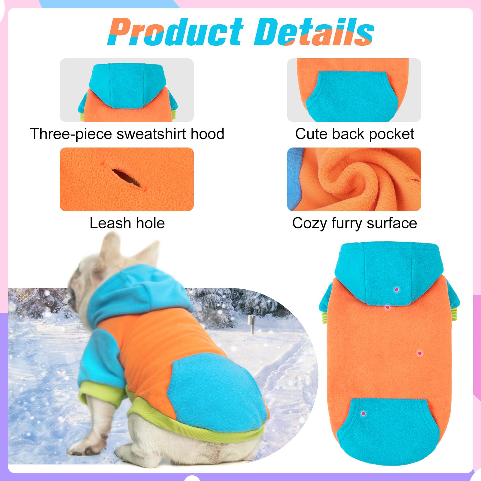 BEAUTYZOO sudadera-perro con bolsillo tipo canguro para llaves y juguetes.