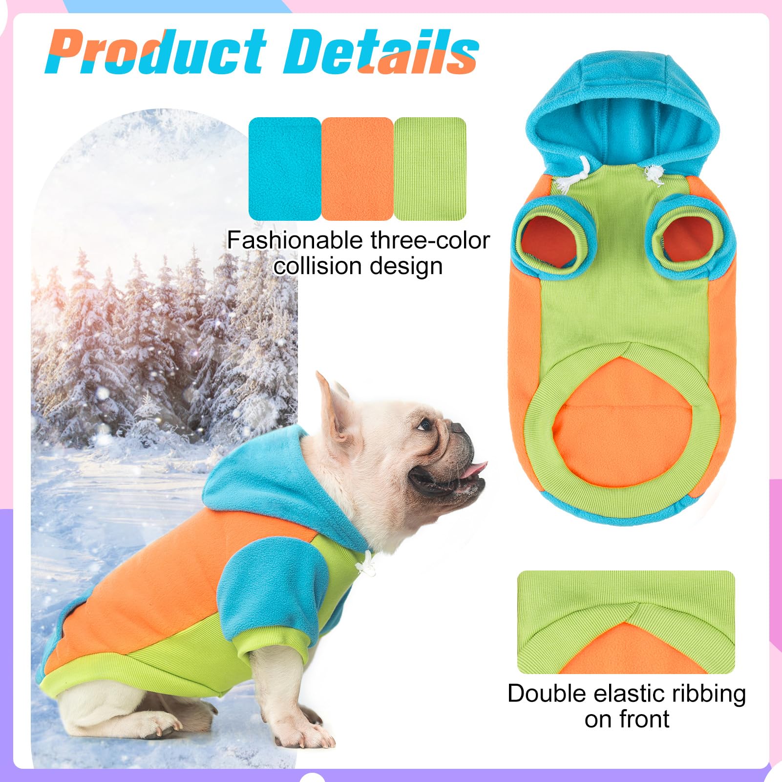 BEAUTYZOO sudadera-perro con elásticos en cuello y patas para mejor ajuste.