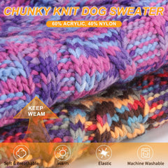 BEAUTYZOO sudadera para perro cuello tortuga tejido, detalle ribeteado que retiene calor