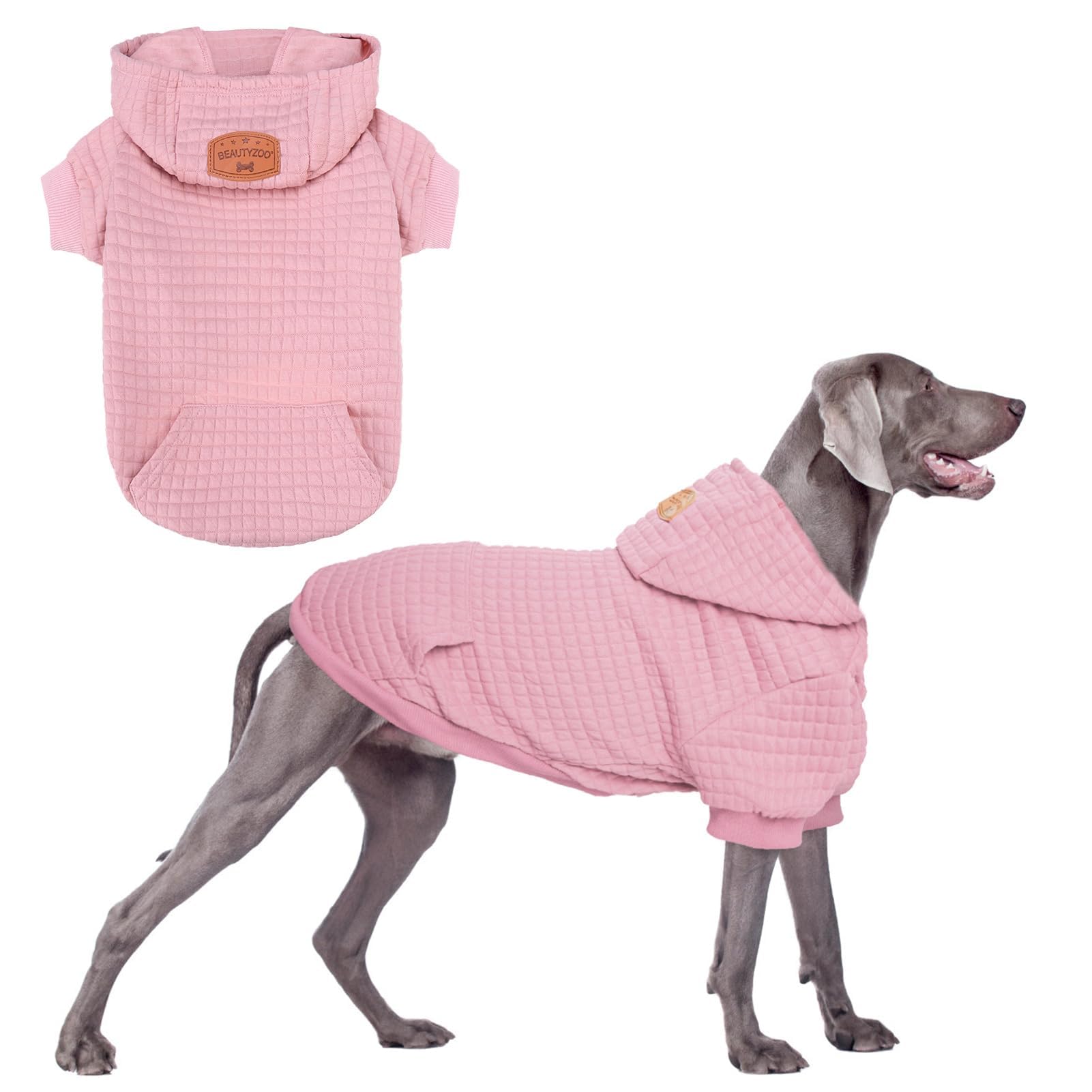 BEAUTYZOO sudadera para perro grande, vista frontal, ideal para paseos diarios en clima frío
