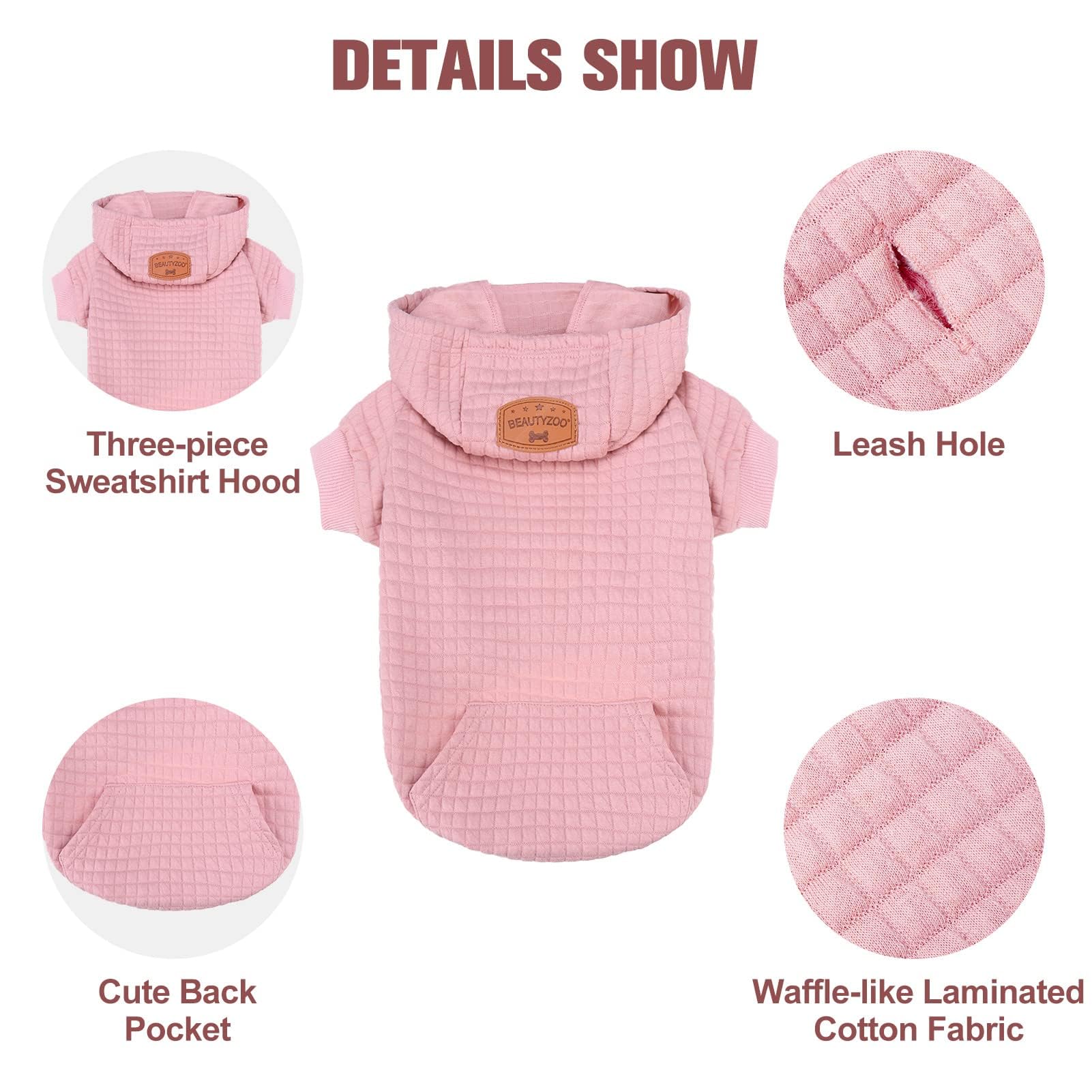BEAUTYZOO sudadera para perro grande, tejido tipo waffle laminado cálido