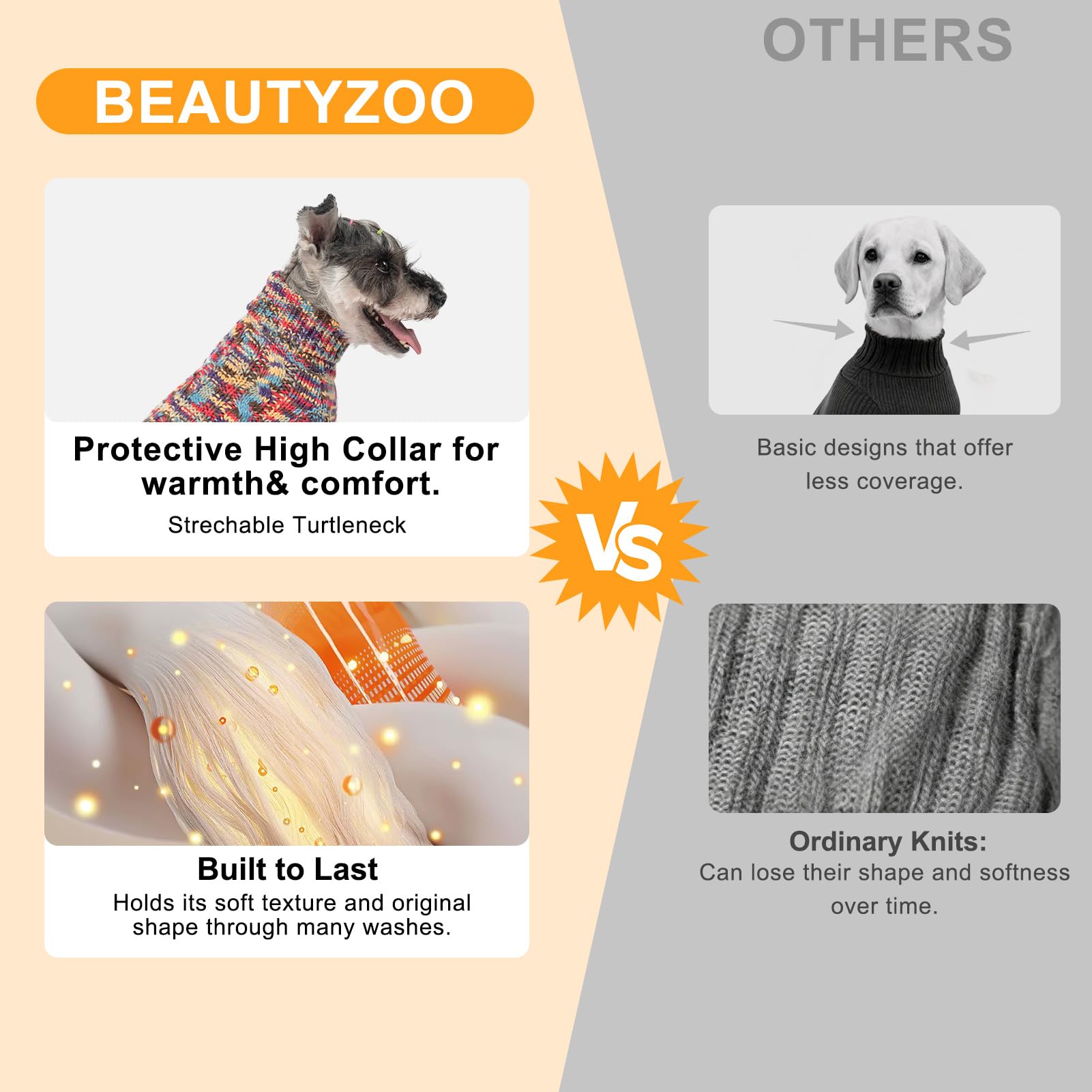 BEAUTYZOO sudadera para perro lavado a máquina, fácil cuidado para dueños ocupados