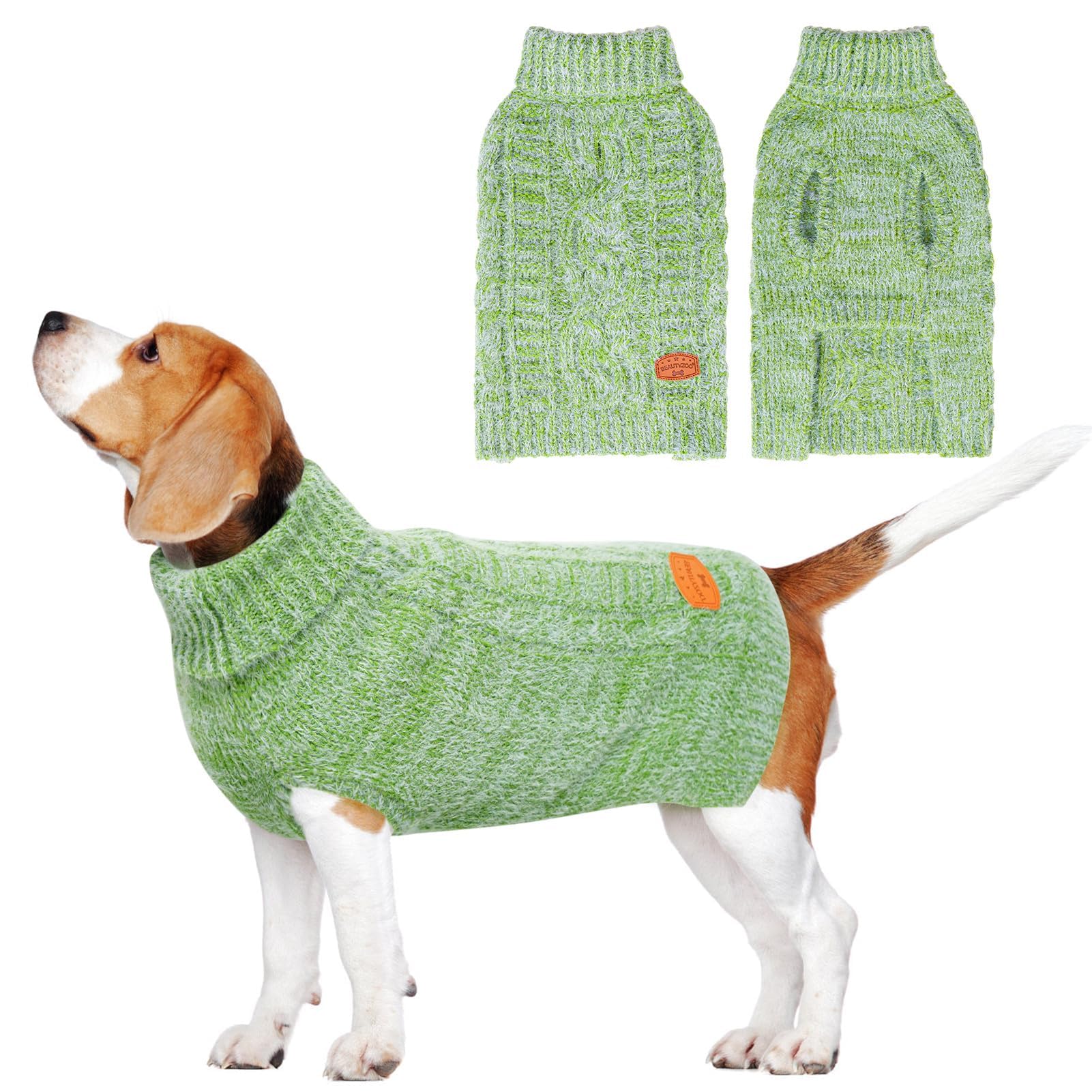 Sudadera BEAUTYZOO para perro pequeño con cuello alto, ideal para paseos fríos.