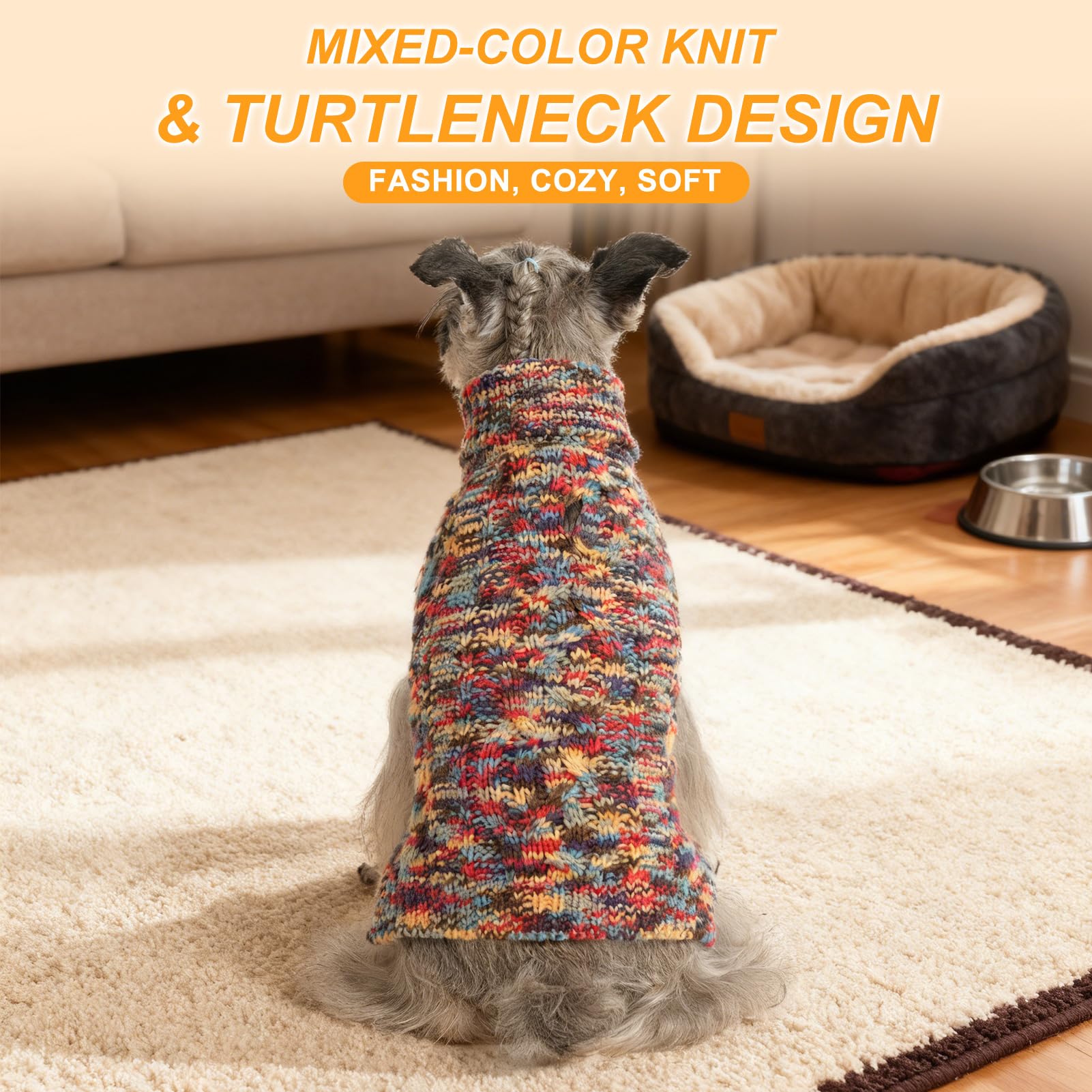 BEAUTYZOO sudadera para perro tejido cable dorso, diseño cómodo y ajuste flexible