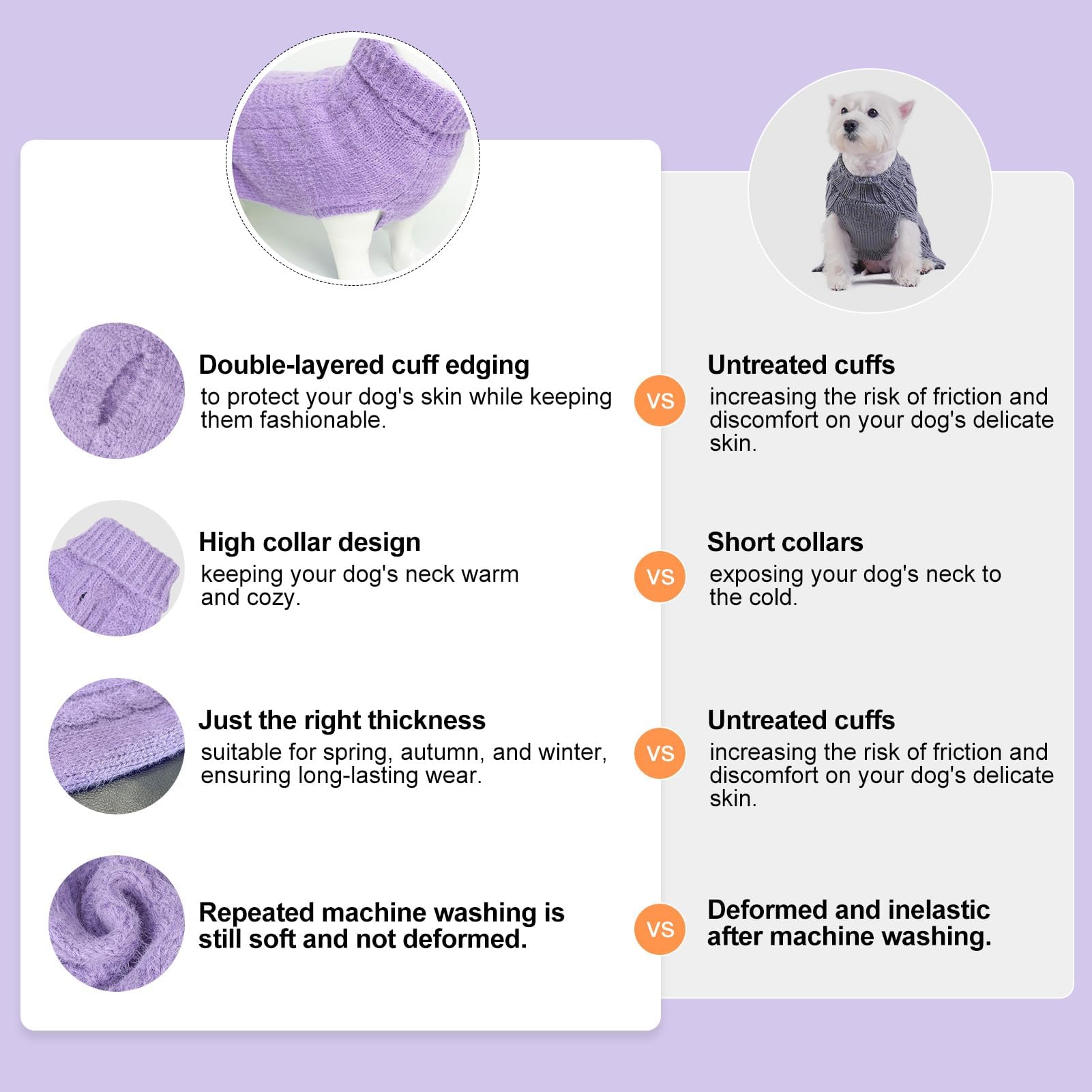 BEAUTYZOO suéter para perro pequeño con orificio para correa, ideal para paseos.