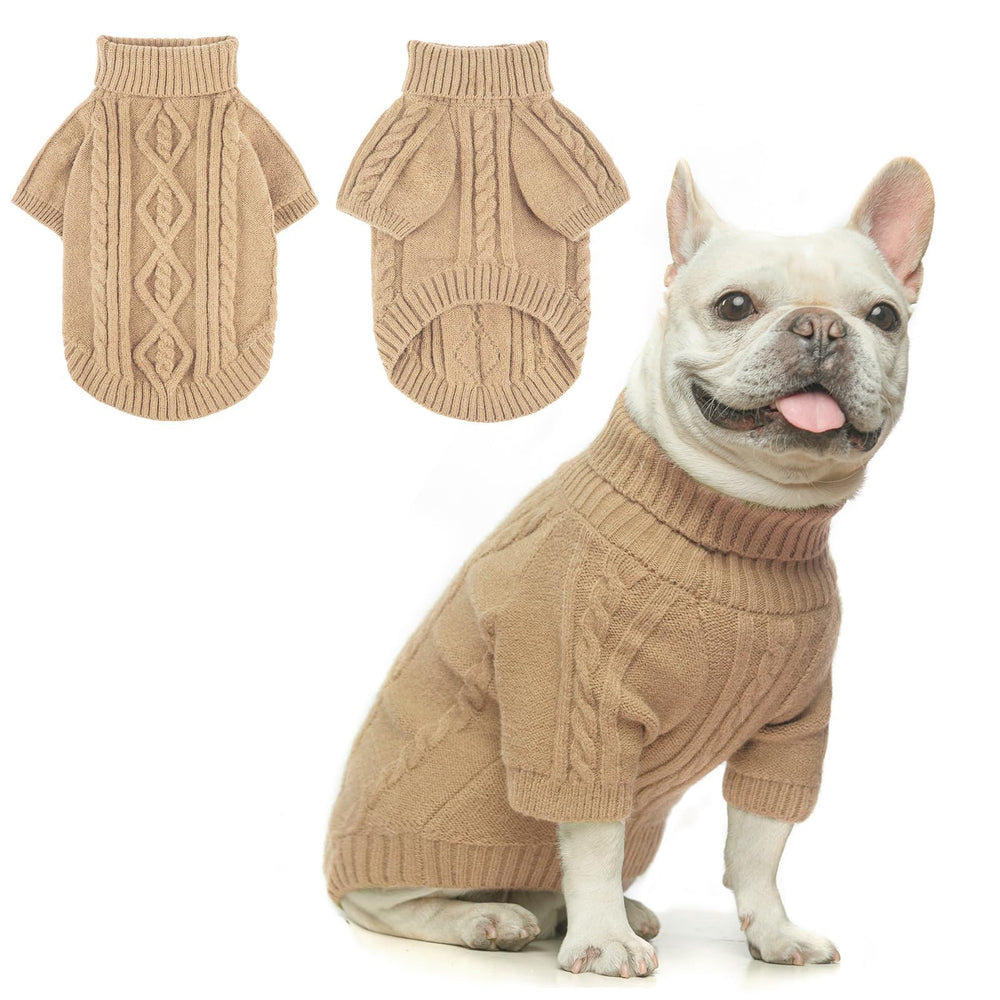 BEAUTYZOO Suéter para perro pequeño en modelo, ideal para paseos fríos.