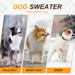 BEAUTYZOO suéter para perros con cuello tortuga, calor del cuello en días fríos.
