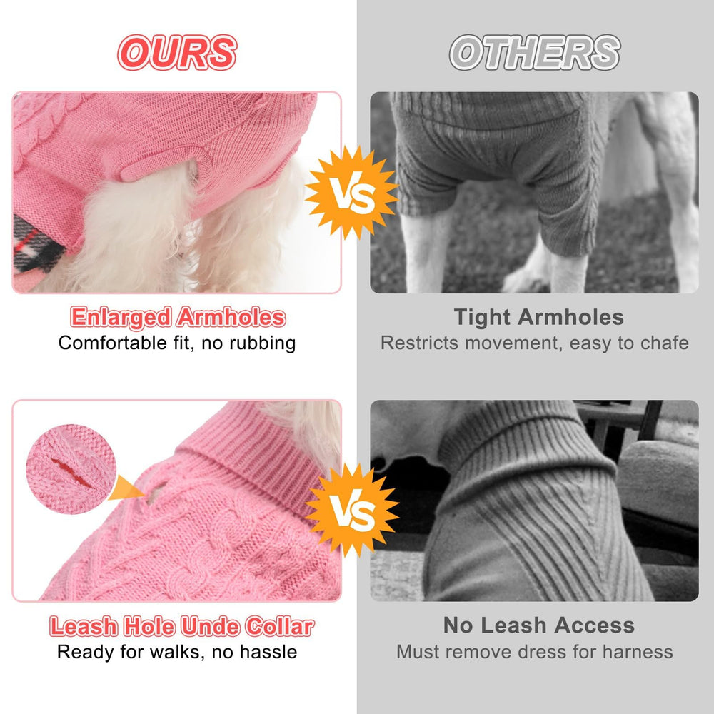 BEAUTYZOO Vestido para perrita con orificio para correa en la espalda