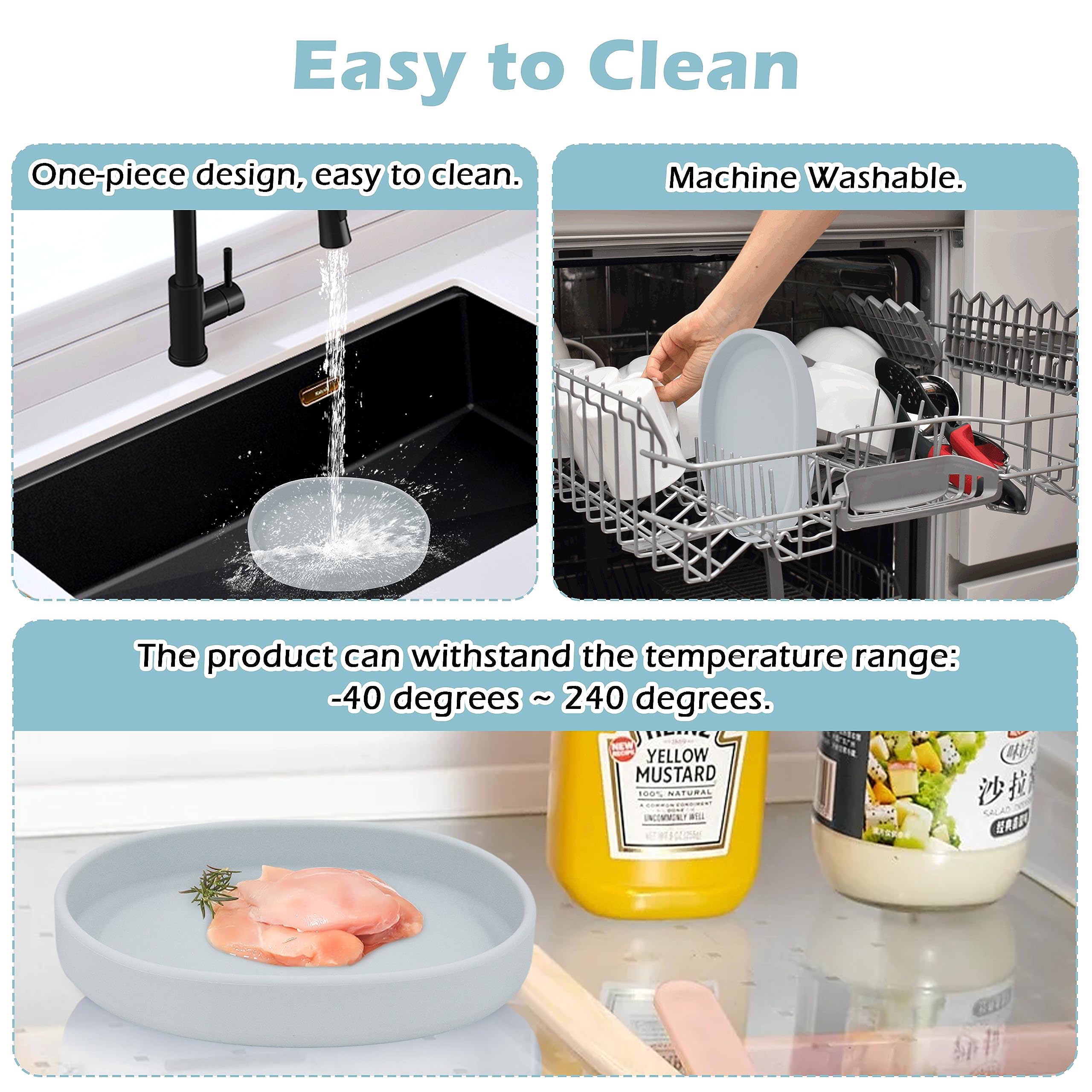 Diseño moderno bebeibon gris para comer con estilo.