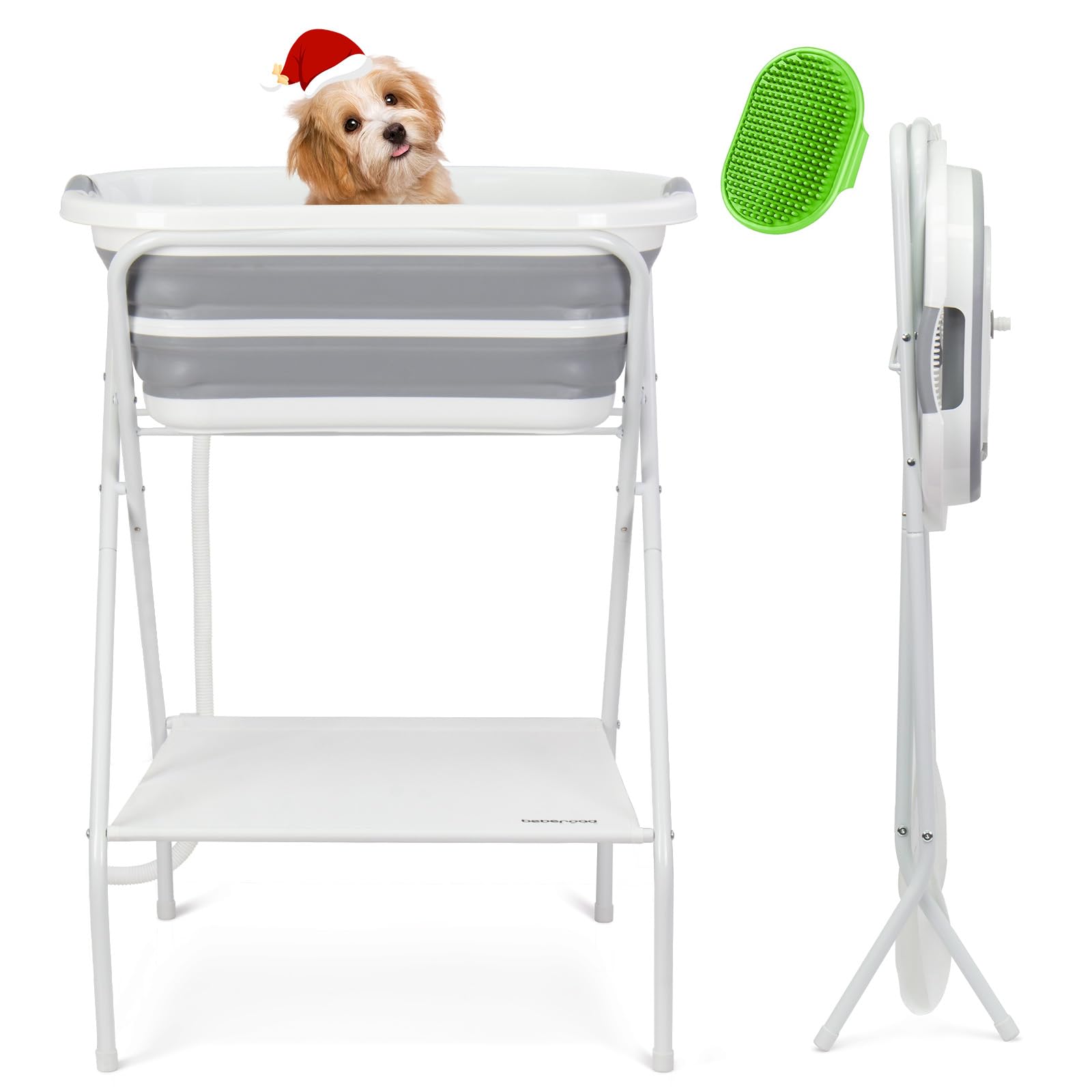 BEBEROAD PETS bañera 2 en 1 para perros y gatos, baño cómodo