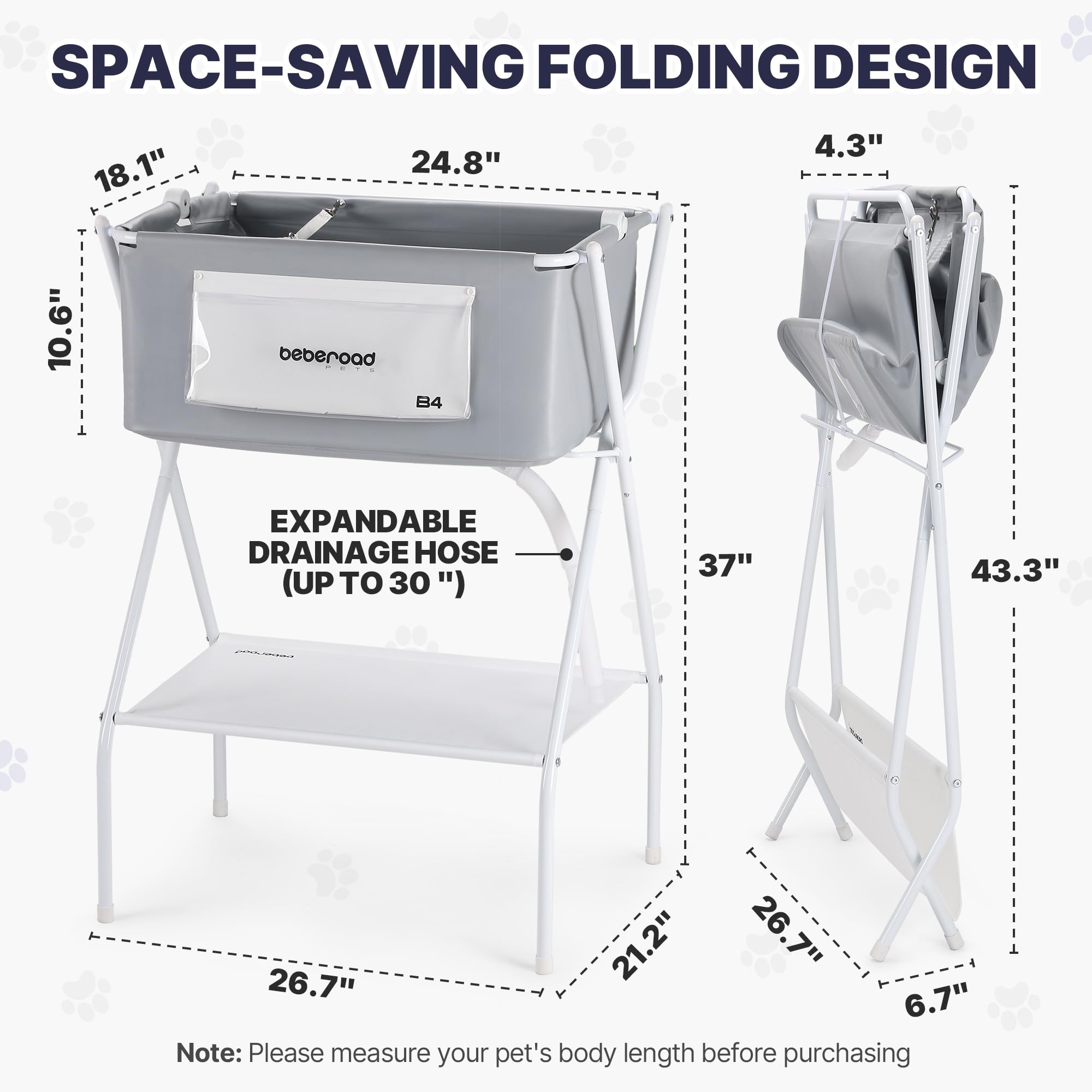 Beberoad Pets experiencia de baño más cómoda gracias al diseño ergonómico.