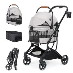 Beberoad Pets T3: carrito para mascotas pequeñas con manejo cómodo en viajes.
