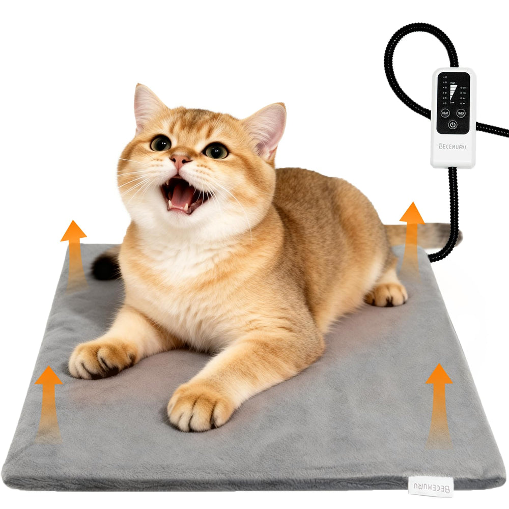 BECEMURU almohadilla calentadora 18x16 para mascotas con calor suave
