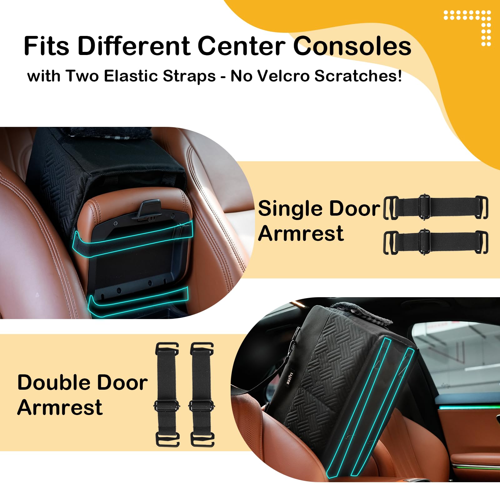 Bolsillos grandes Becivi para guardar accesorios de viaje.