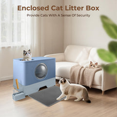 Vista lateral de BeComfee con salida superior para gatos activos.