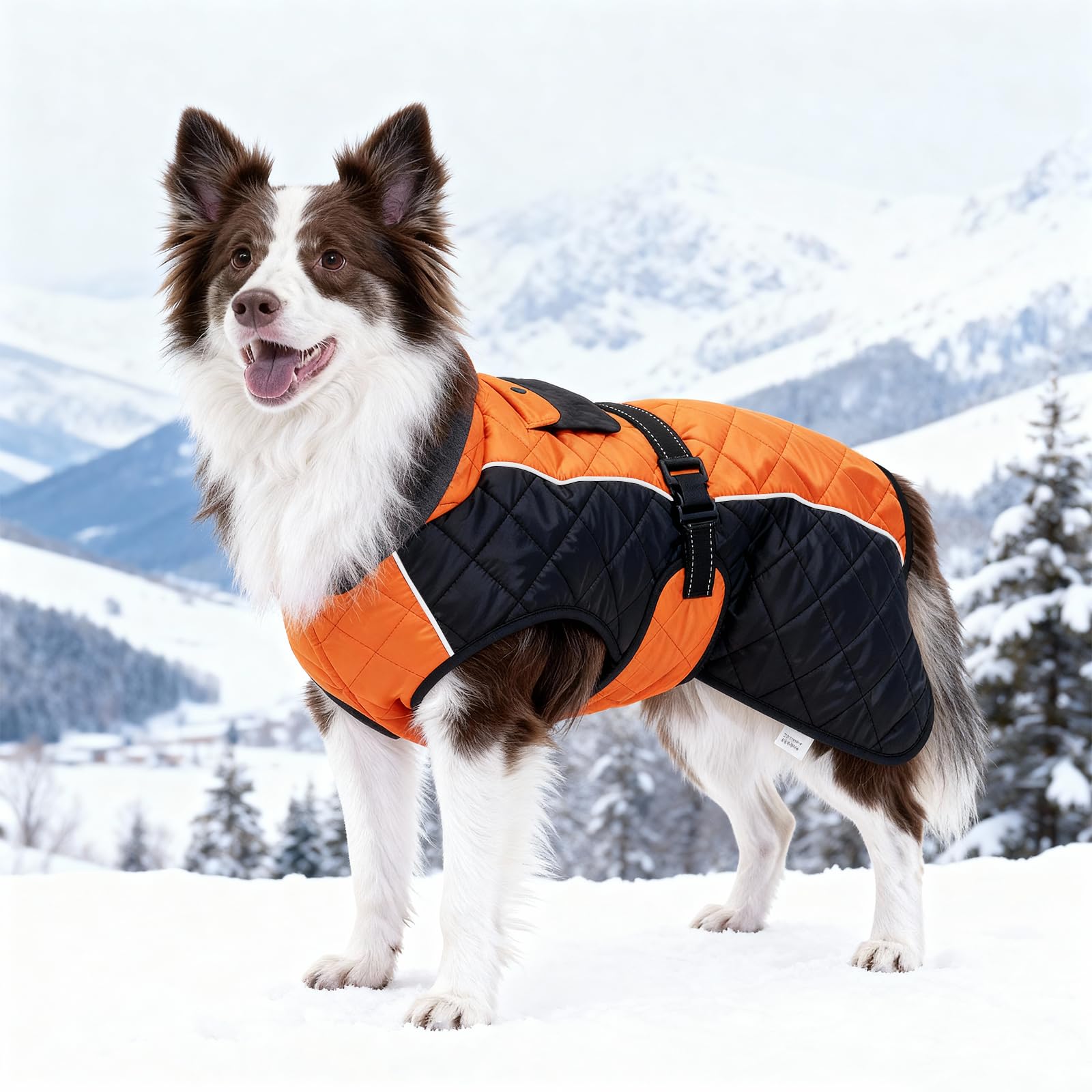 BECROWM abrigo-perro-confort-invierno-ligero, calor cómodo sin volumen.