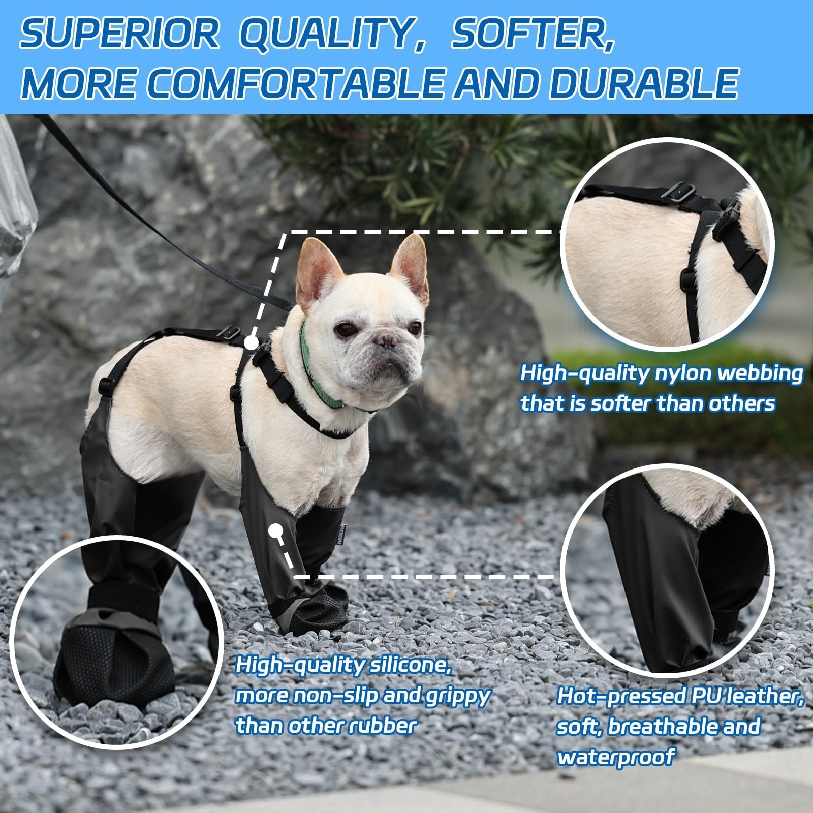 BECROWM botas con ajuste doble para un calce seguro y estable.