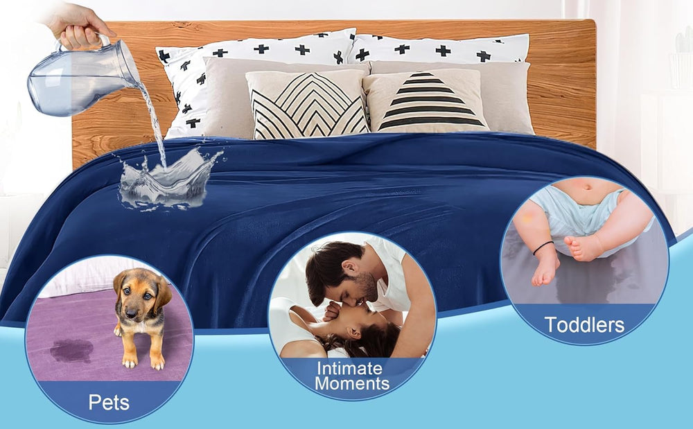 Manta Bedding Aid con membrana TPU: barrera resistente al agua para muebles.