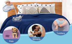 Manta Bedding Aid con membrana TPU: barrera resistente al agua para muebles.