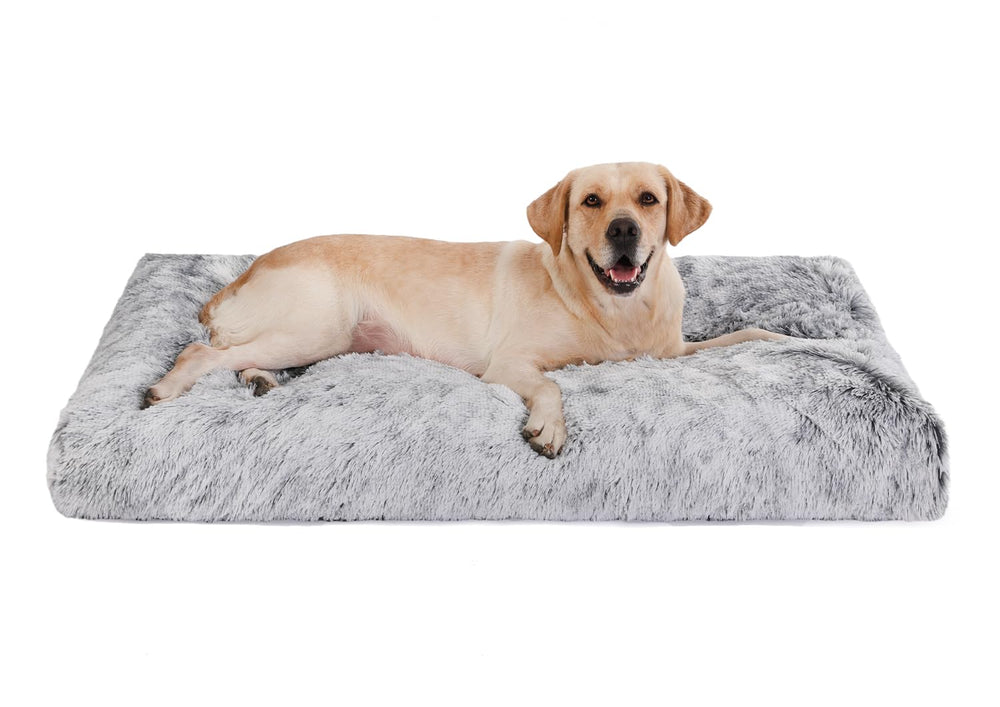 Bedfolks almohadón para perro con pelo artificial, descanso suave y cómodo