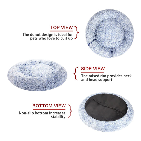 Bedfolks Donut con borde elevado, soporte de cuello.