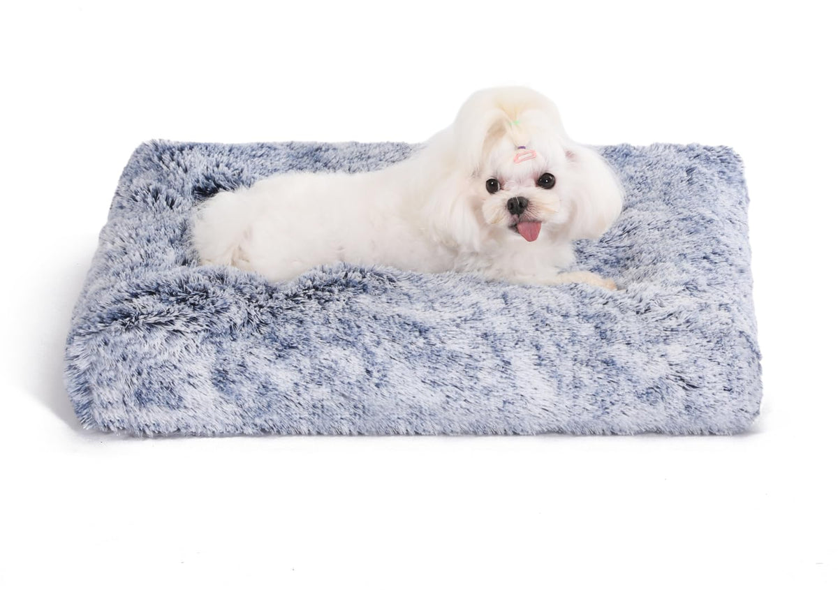 Bedfolks cama-jaula impermeable azul oscuro para mascotas, descanso protegido.