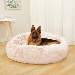 Bedfolks Cama para Perro con Base Antideslizante Rosa, estabilidad al entrar