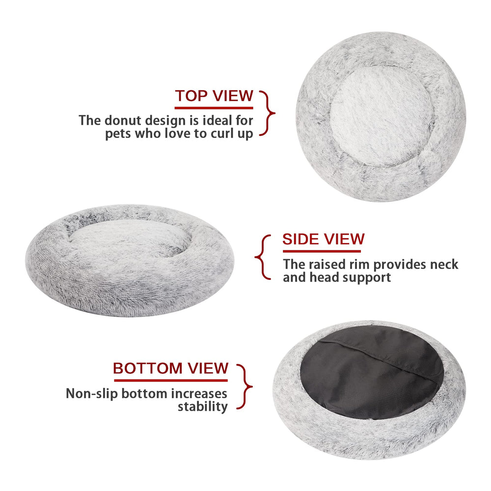 Bedfolks cama perro donut base antideslizante mantiene estable