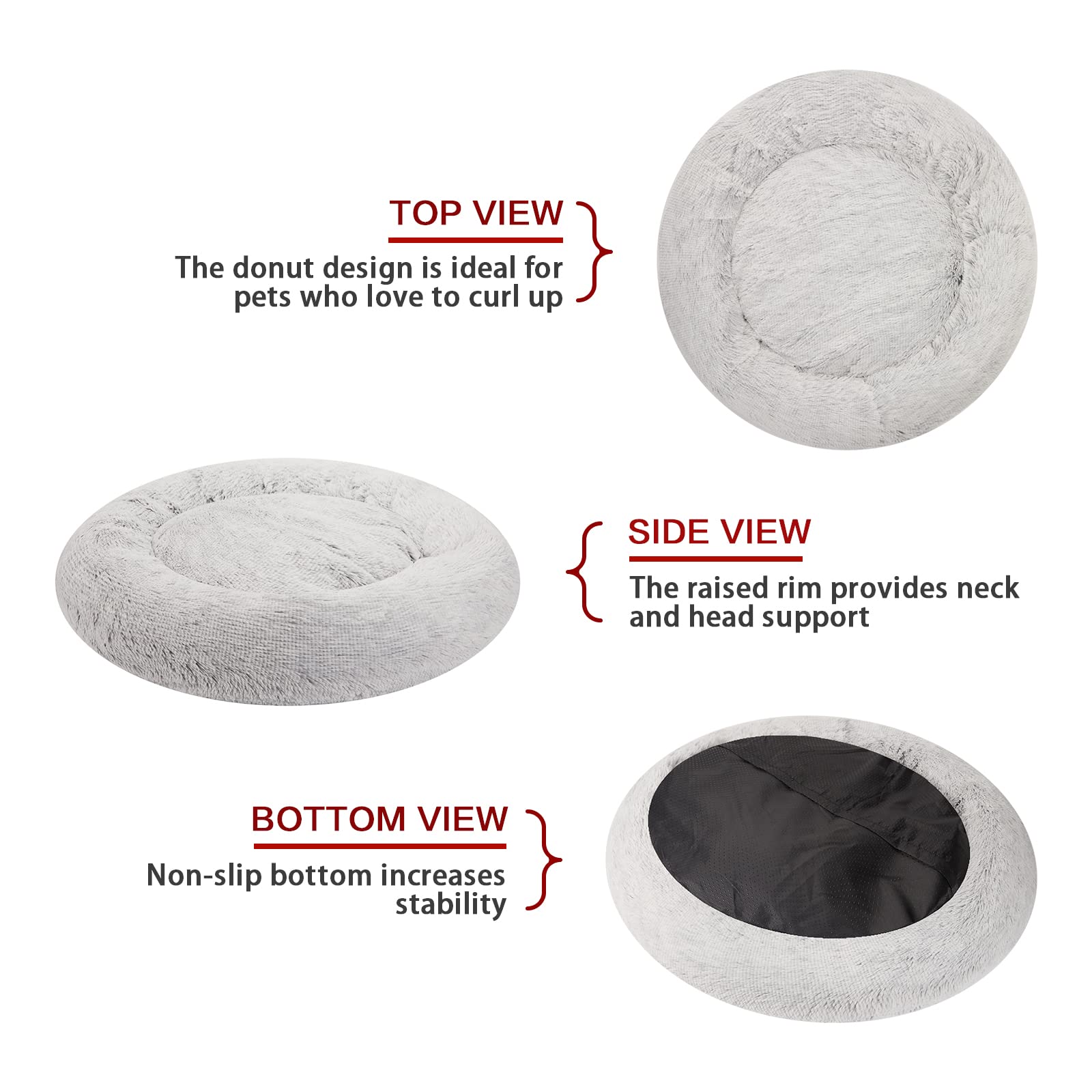 Bedfolks Cama Donut base antideslizante que mantiene estable la cama