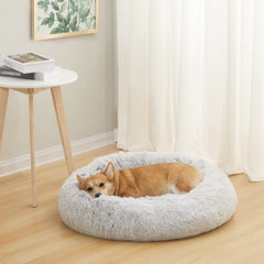 Bedfolks Cama Donut con borde alzado para soporte de cuello y seguridad