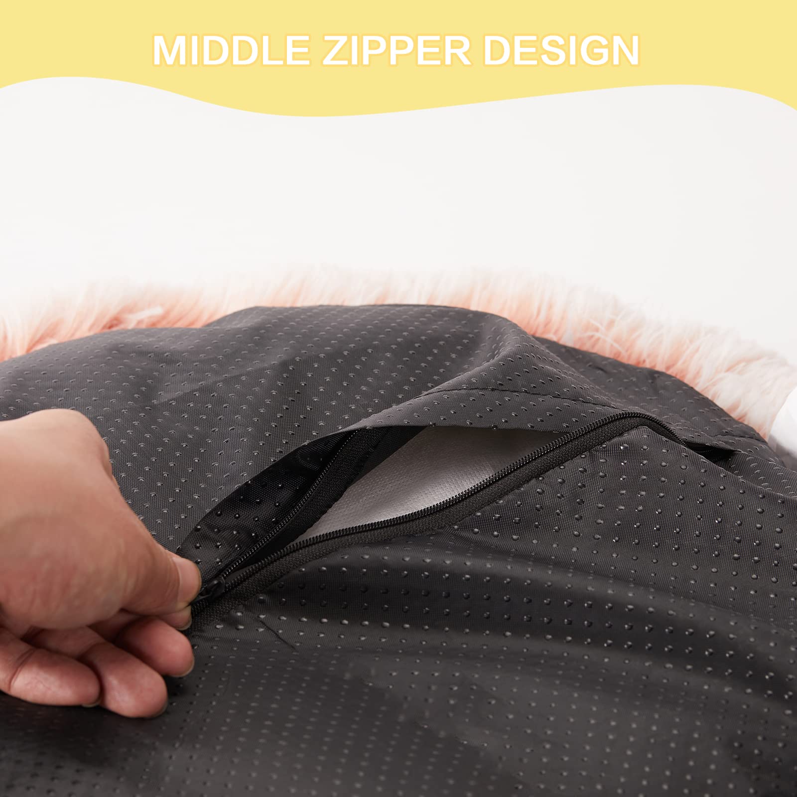 Bedfolks Cama para Perro Dormitorio Acogedor Rosa, espacio de descanso