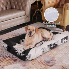 Bedfolks cama kennel con diseño de dos caras, lado cálido suave
