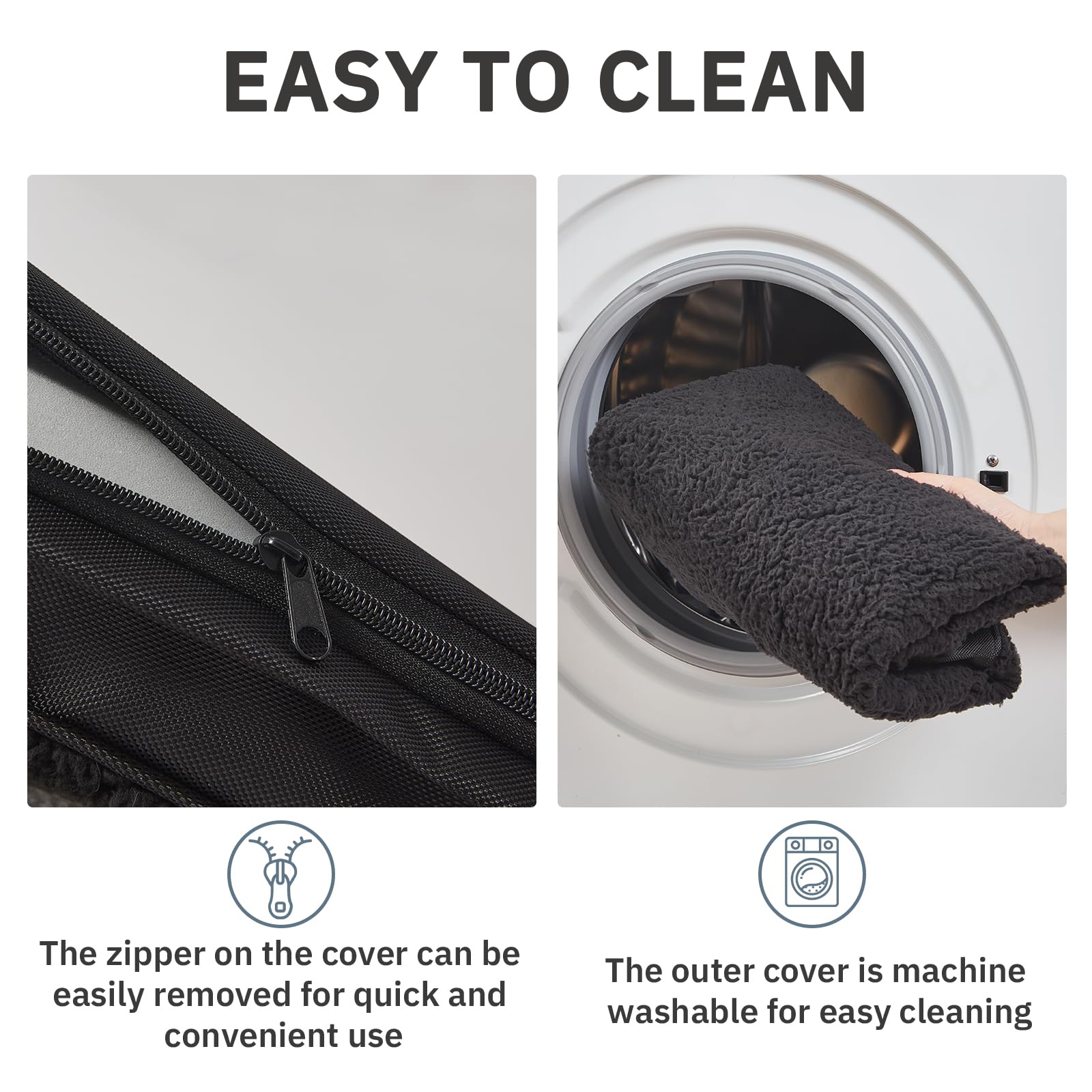 Bedfolks funda lavable a máquina facilita limpieza rápida.