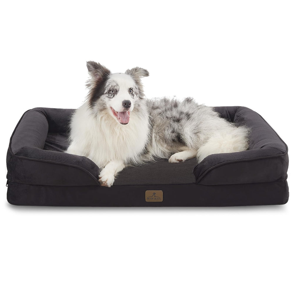 Bedfolks cama ortopédica para perros, exterior impermeable, ideal para uso diario.