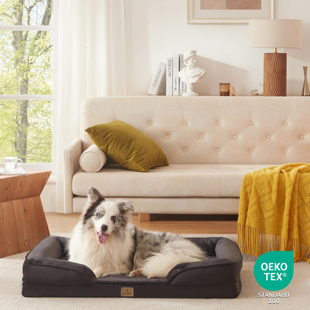 Bedfolks cama ortopédica tamaño 38x28x6-5 para perros grandes.
