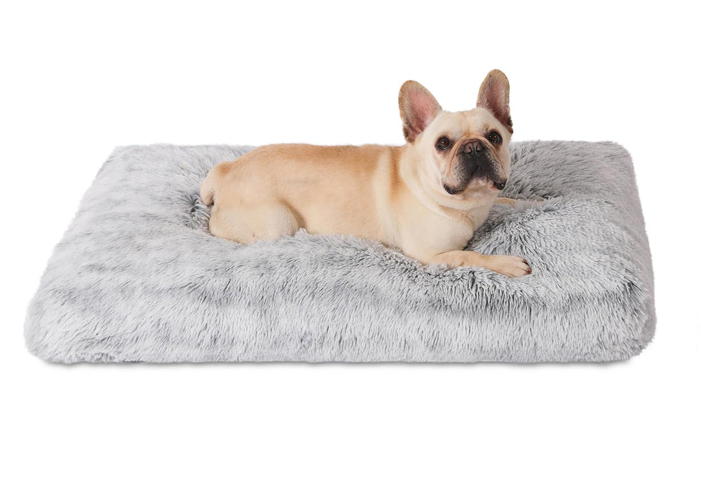Bedfolks cama para perro con pelo sintético suave para descanso cómodo