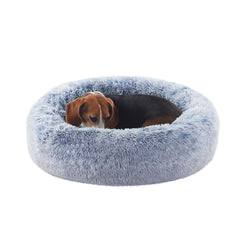 BedStill cama dona 33 pulgadas azul oscuro para perros medianos y grandes