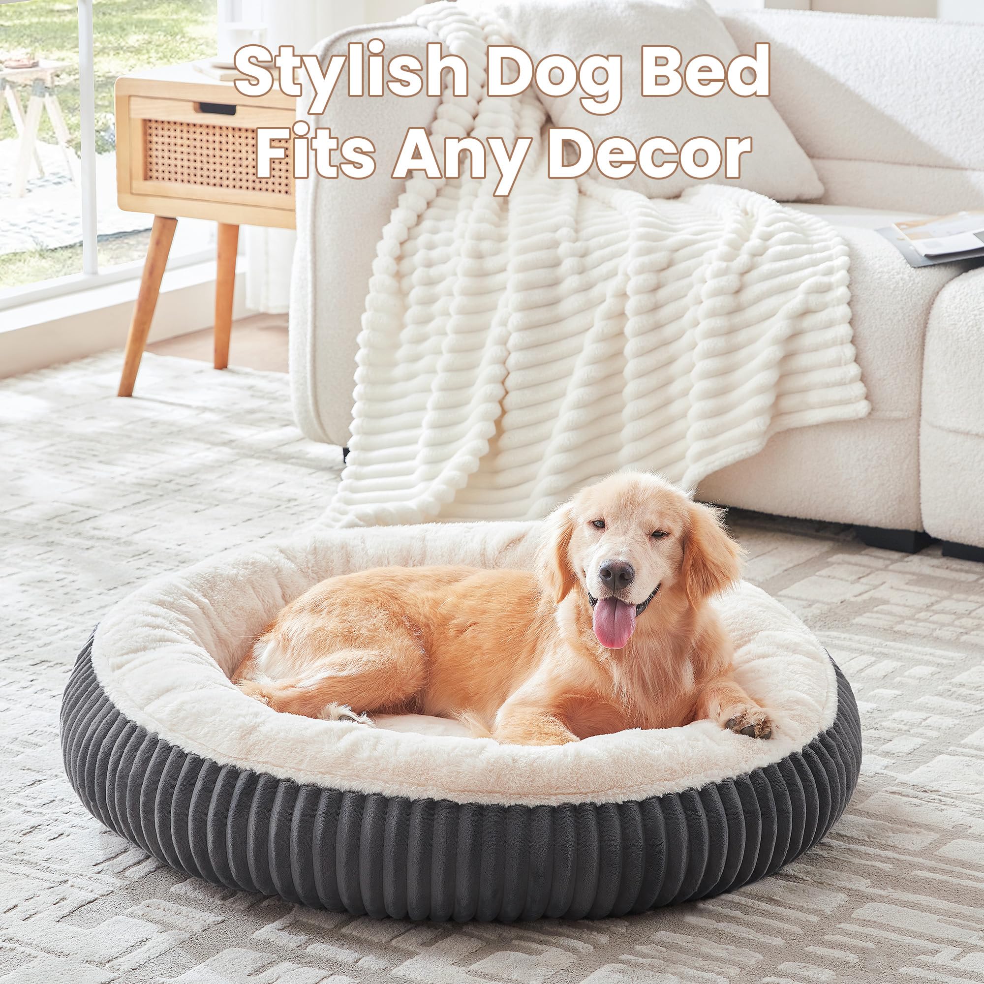 BedStill cama donut con base antideslizante, estabilidad sobre suelos lisos.