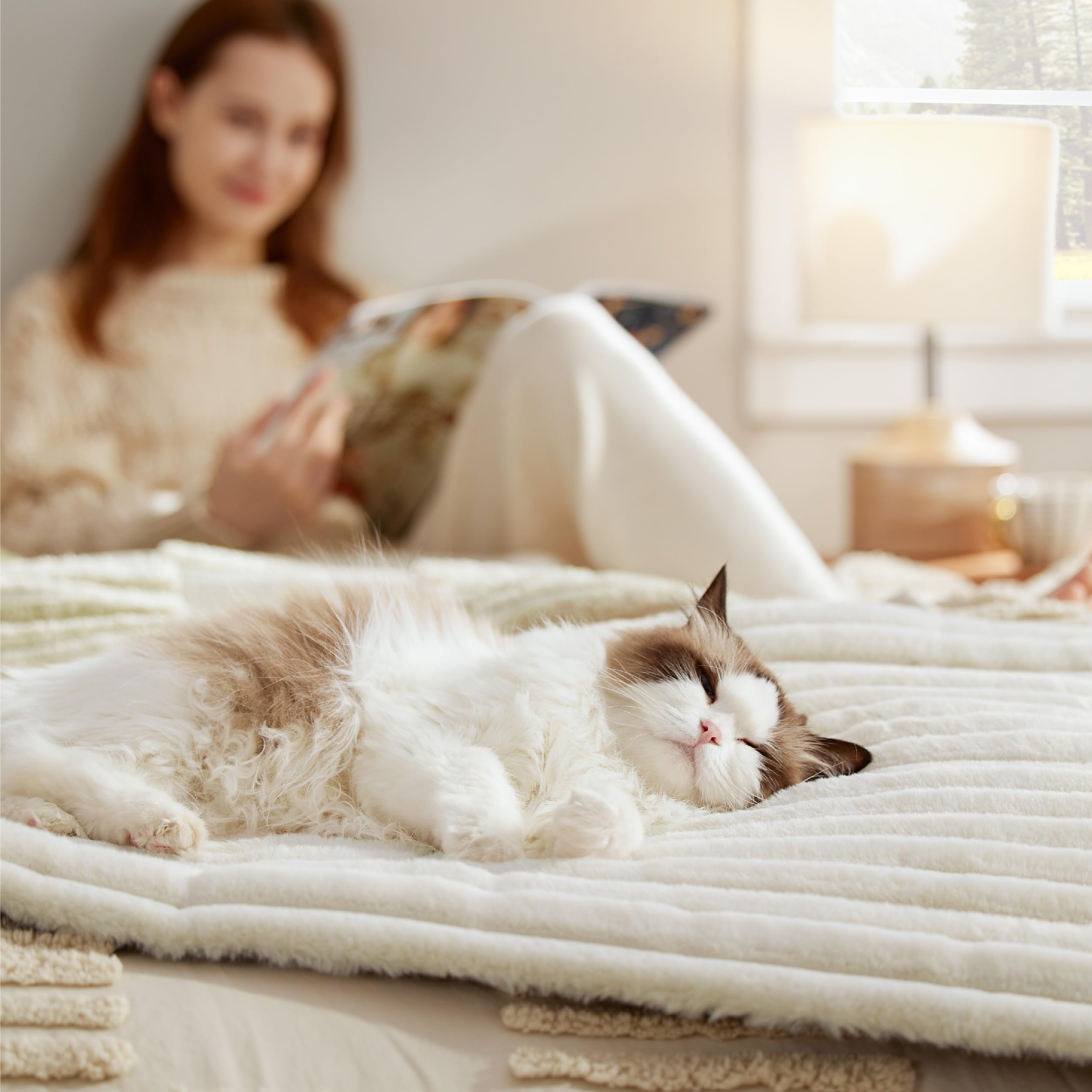 Bedsure alfombra lavable para mascotas, lavado fácil mantiene higiene.