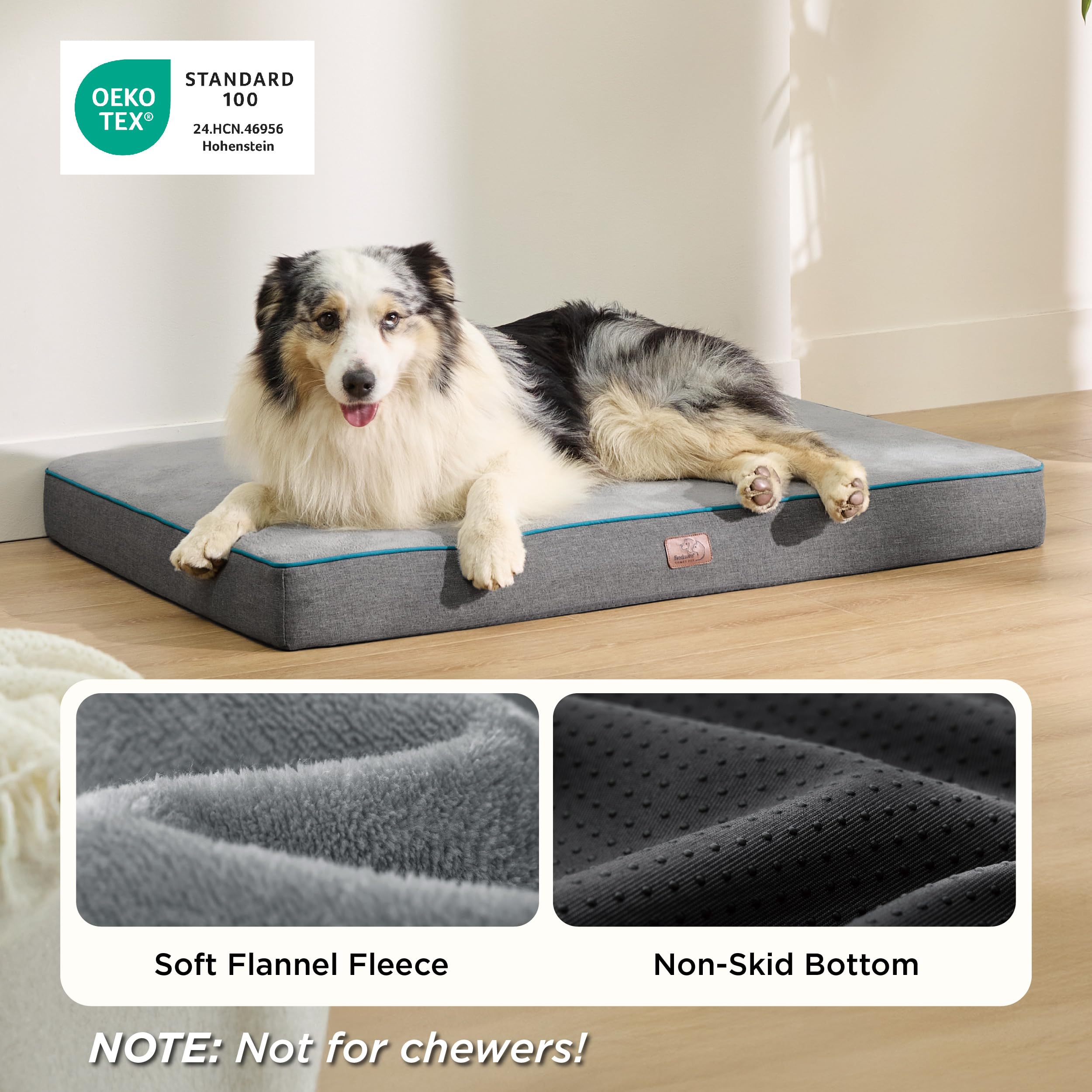 Bedsure base antideslizante de la cama para perro XL, evita deslizamientos.