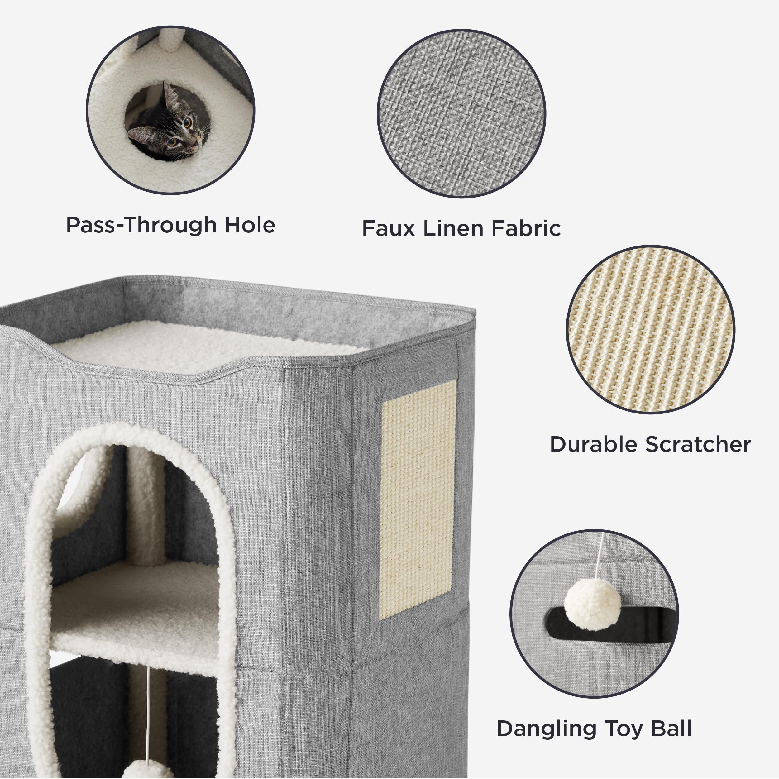Bedsure bola peluche colgante para gato, juego interactivo y estimulación