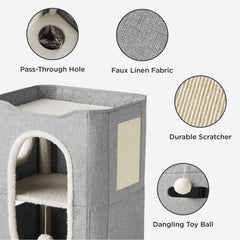 Bedsure bola peluche colgante para gato, juego interactivo y estimulación