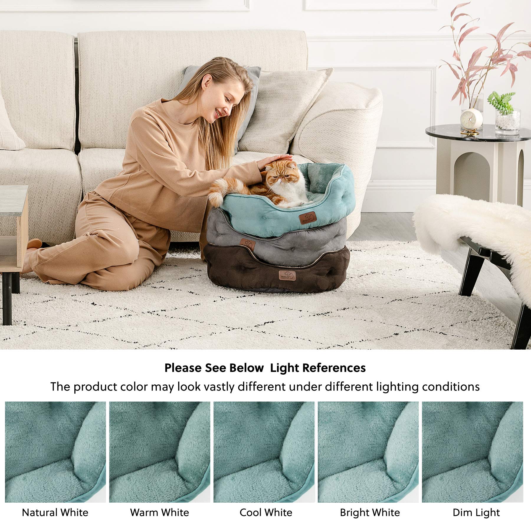 Bedsure cama en azul lavado, diseño atractivo para cualquier rincón del hogar.