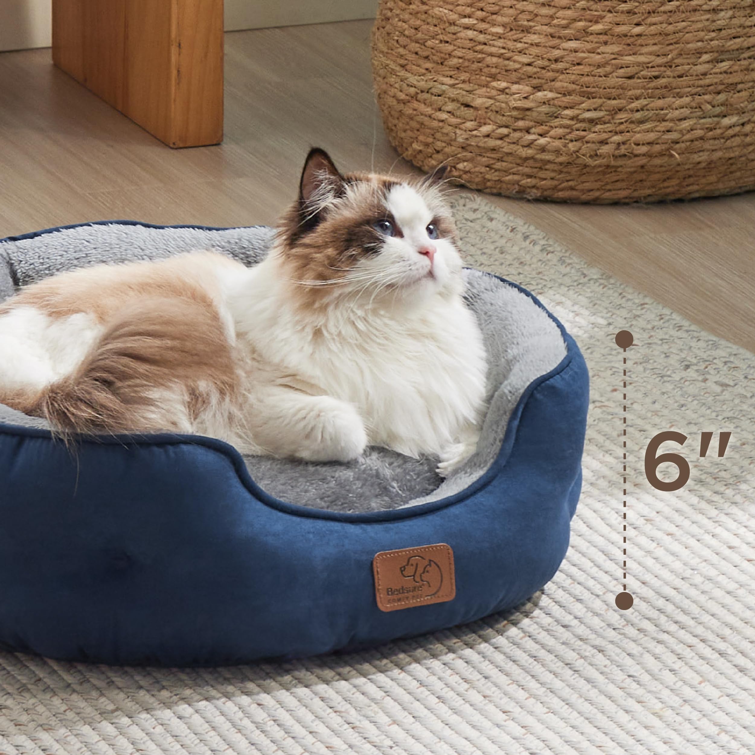 Bedsure cama de 20 pulgadas navy tamaño perfecto para mascotas pequeñas.