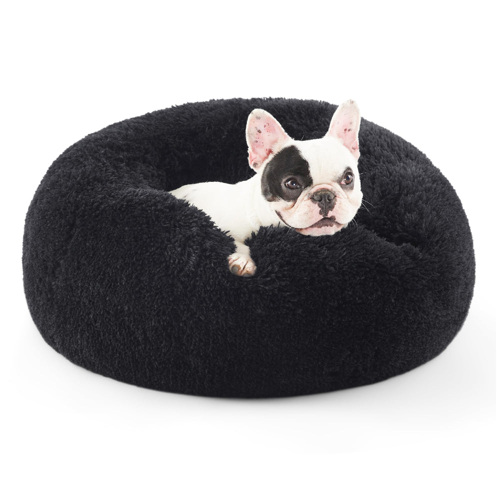 Bedsure cama calma para perros, base antideslizante para descanso estable.