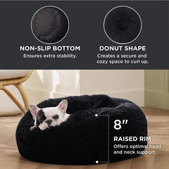 Bedsure cama calma para perros, borde elevado ofrece apoyo para cabeza y cuello.