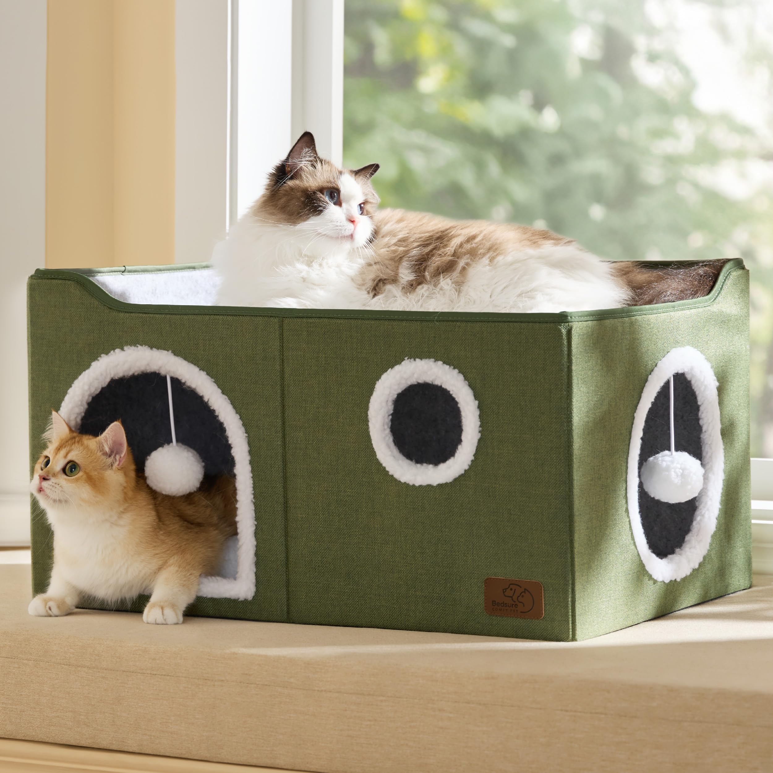 Bedsure cama cueva gatos diseño-plegable para almacenamiento